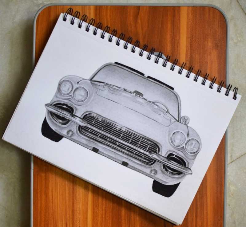 Pencil Drawing Of A Car