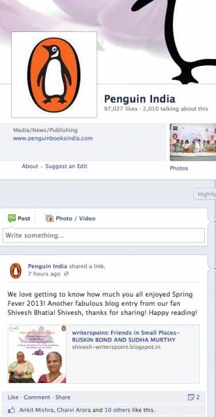 Penguin India Shares Writerspoint Blog Post!