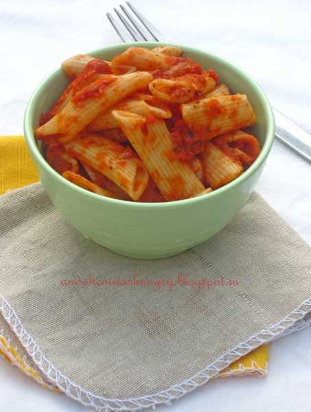 Penne With Homemade Roasted Pepper Sauce (the Easiest Ever!)