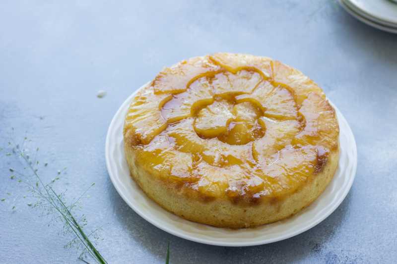 Pineapple Upside Down Ghee Cake