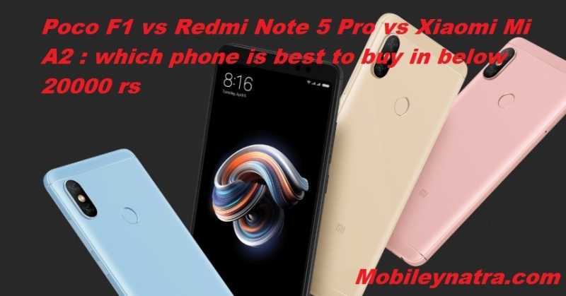 Poco F1 Vs Redmi Note 5 Pro Vs Xiaomi Mi A2: Specs Comparison