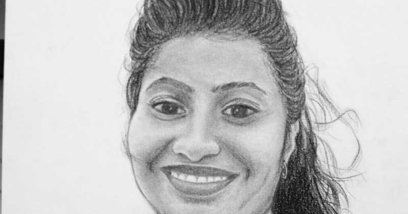 Portrait Sketch Of Beautiful Girl