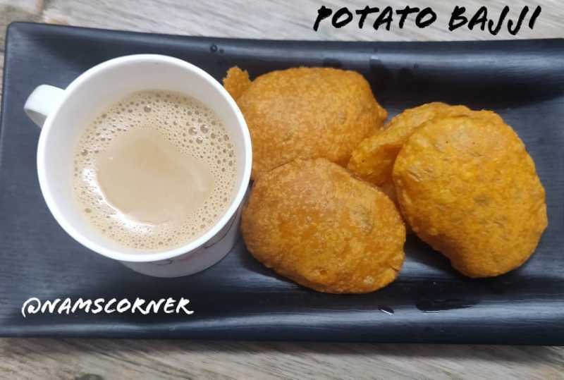 Potato Bajji Recipe | Aloo Bajji | Potato Pakora - Nams Corner