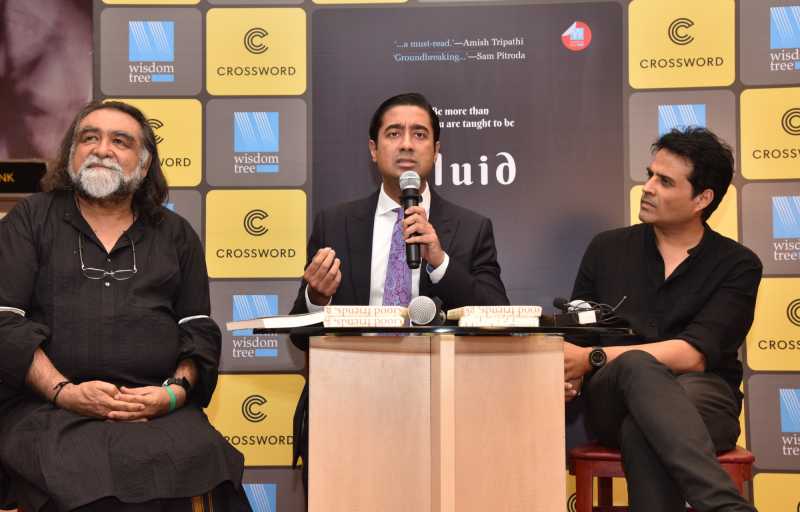 Prahlad Kakar And Raghav Podar Launch Oxford Scholar Ashish Jaiswal’s Book  ‘fluid’ At Crossword Bookstores.