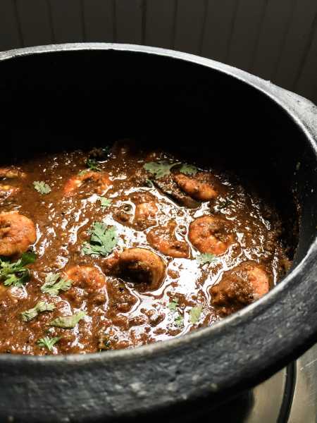 Prawn Masala With Ground Prawn Heads - Purple Cinnamon