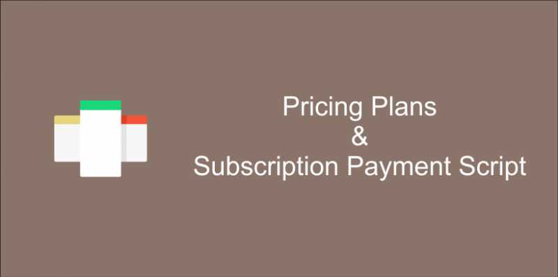 Pricing Plans And Subscription Payment Script | The Coder Zone