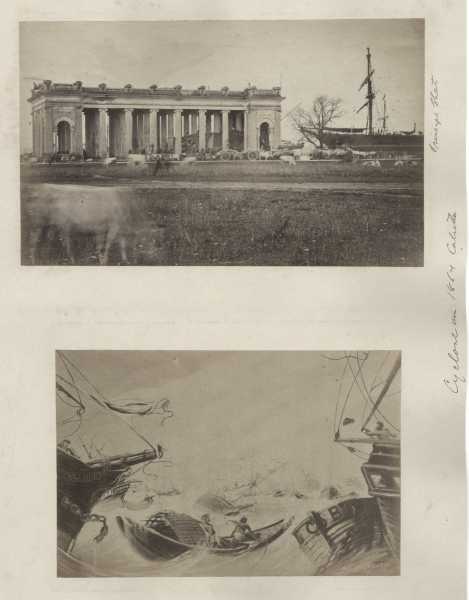 Prinsep Ghat Photographed After Calcutta (Kolkata) Cyclone - 1864