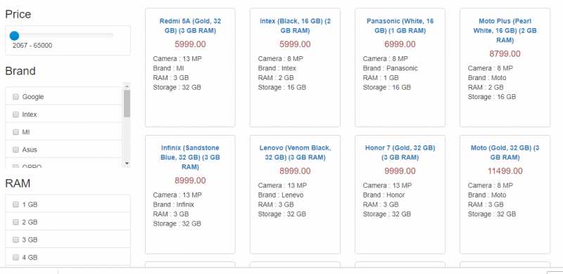 Product Filter Search With Ajax, PHP & MySQL