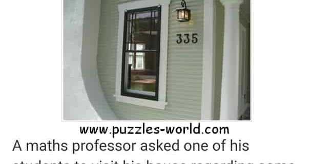 Professors House Number Puzzle