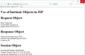 Program To Use The Intrinsic Objects In JSP - CODE MULTIPLEX