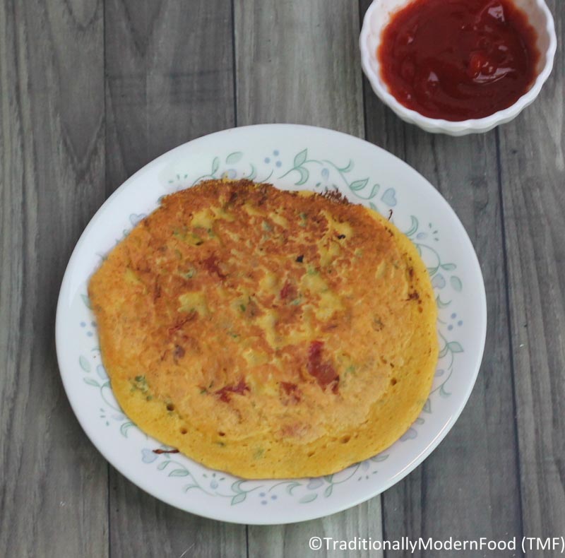 Pudla | Besan Spicy Chilla | Besan Ka Cheela | Savory Besan Pancake | Vegetarian Eggless Omelette