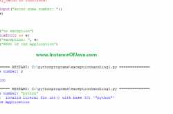Python try except example program