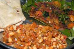 Quick Lauki Ki Sabzi | Bottle Gourd And Black Eyed Peas Curry Recipe - A Side Dish For Chapathi Or Roti