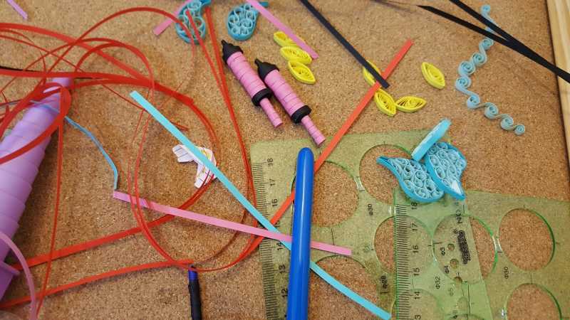 Quilling Typography Holi Canvas With Quilled Water Gun