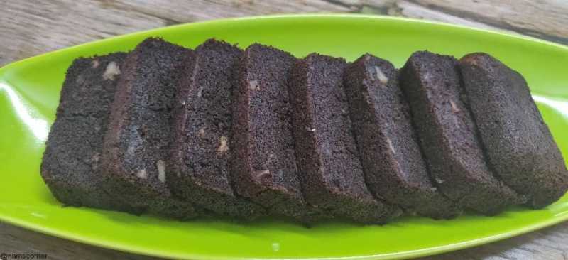 Ragi Banana Chocolate Cake Recipe | Eggless Finger Millet Chocolate Cake - Nams Corner