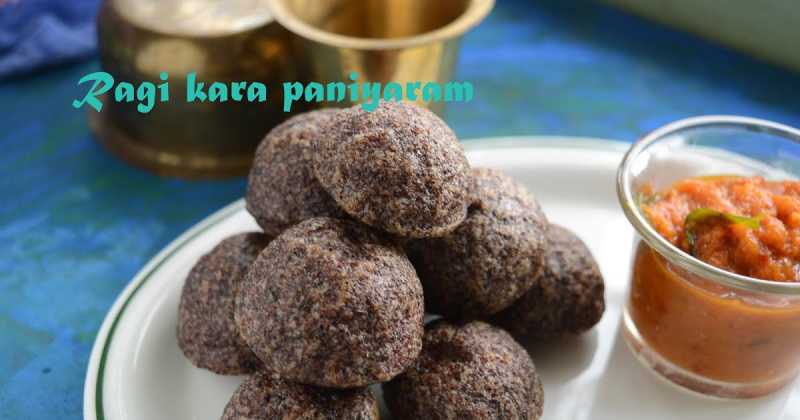 Ragi/Finger Millet Kara Paniyaram | Breakfast/dinner Recipe