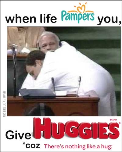 Rahul Hugs Modi: Pappu Ki Jaadu Ki Jhappi
