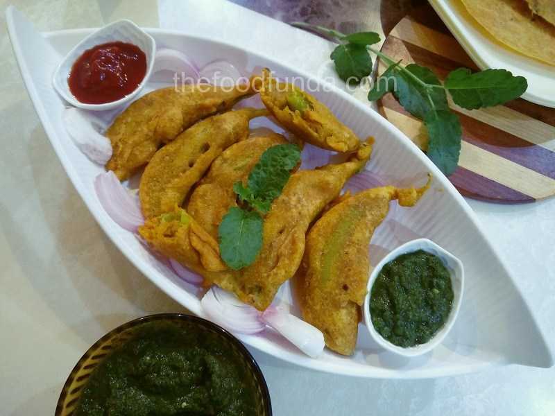 Rajasthani Mirchi Vada Recipe | Mirchi Bhajji - The Food Funda