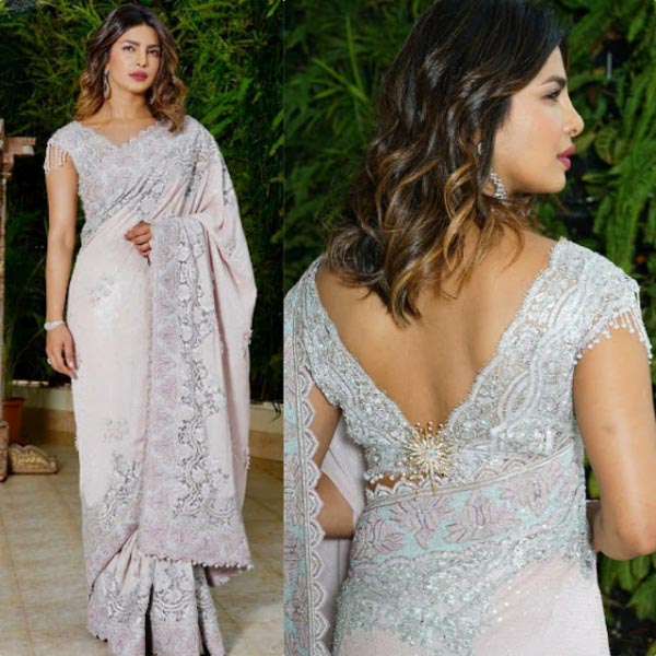 Rampdiary - Fashion Blog| Beauty Blog | Lifestyle Blog: Priyanka Chopra In A Tarun Tahiliani Sari