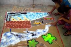 Rangoli Designs on Nature and Environment Designs - Bhommali