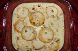 Rasmalai with ricotta cheese
