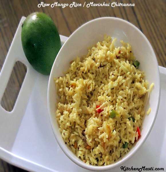 Raw Mango Rice / Mavinkai Chitranna Recipe