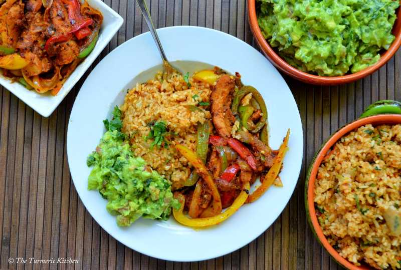 Recreating The Mexican Fare ~ Mexican Rice W/ Smokey Chicken Fajitas & Chunky Guacamole~