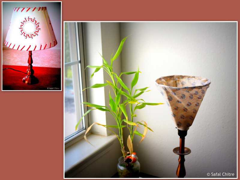 Recycled Lamp Shade Using Old Kurti