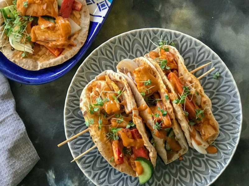 Red Curry Fish Tacos With Wheat & Jowar Taco Shells