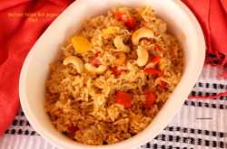 Red and Yellow Bell Pepper Pilaf - Ever Green Dishes