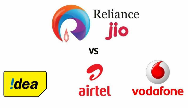 Reliance Jio, Airtel, Vodafone 