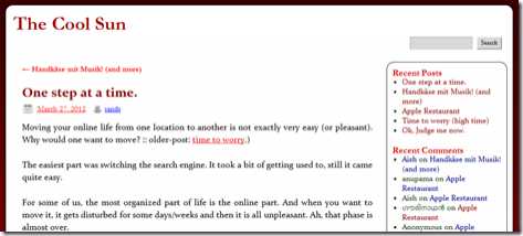 Relocation: One Step At A Time.