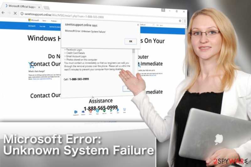 Remove “Microsoft Error: Unknown System Failure” Pop-up Virus (Removal Guide) - Free Instructions