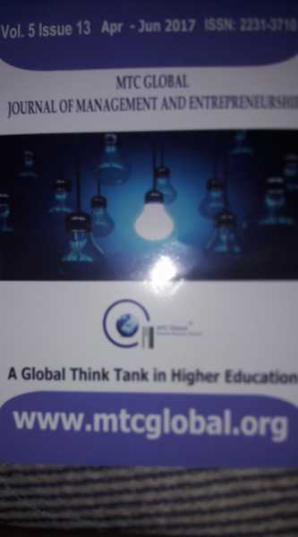 Research Article On The Banking Sector Of Oman Published In The MTC Global Journal Of Management And Entrepreneurship