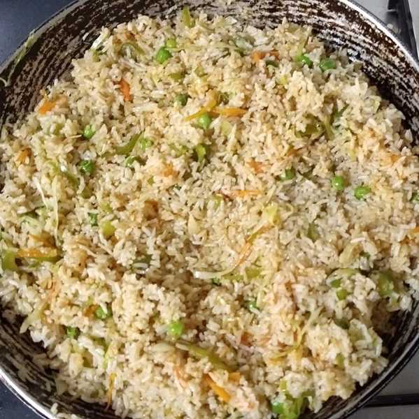Restaurant Style Veg Fried Rice.