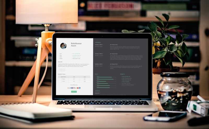 Resume Lite - One Page Resume Blogger Template