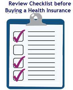 Review Checklist Before Buying Health Insurance
