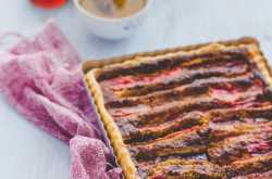 Rhubarb Pistachio Frangipane Tart