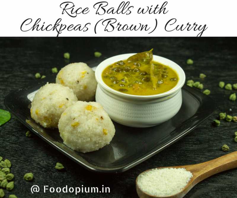Rice Balls With Chickpeas (Brown) Curry - Food Opium