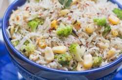 Rice & Corn Salad; Light Meal On Monday; Vegan Recipe