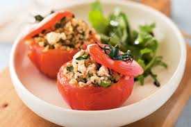 Risotto Stuffed Tomatoes