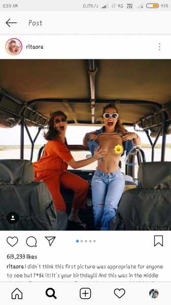 Rita Ora Topless To The Friend
