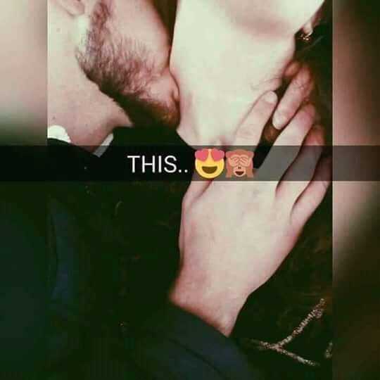 Romentic Couple Kiss Bite Pic Dp - Wallpaper DP