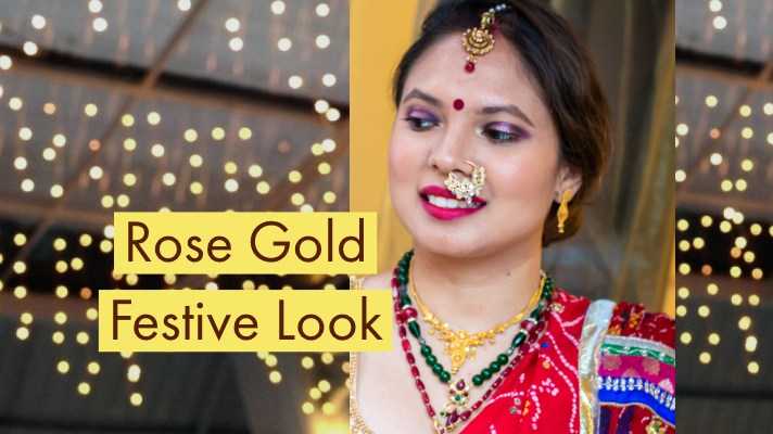 Rose Gold Festive Look - A Life Less Ordinary With SauraBhavna