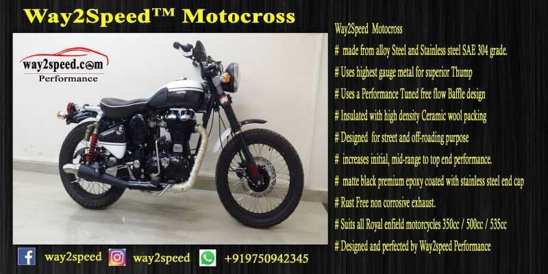 Royal Enfield Exhaust | Way2speed Motocross