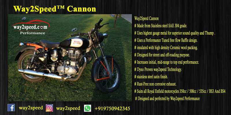 Royal Enfield Free Flow Silencer "way2speed Cannon"