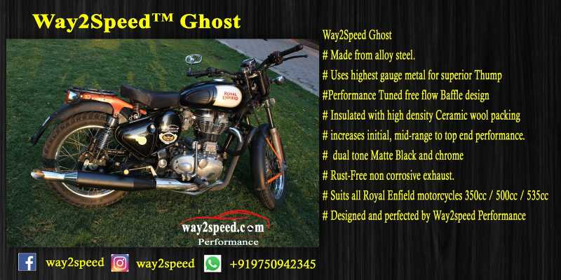 Royal Enfield Silencer | Way2speed Peformance Ghost Exhaust