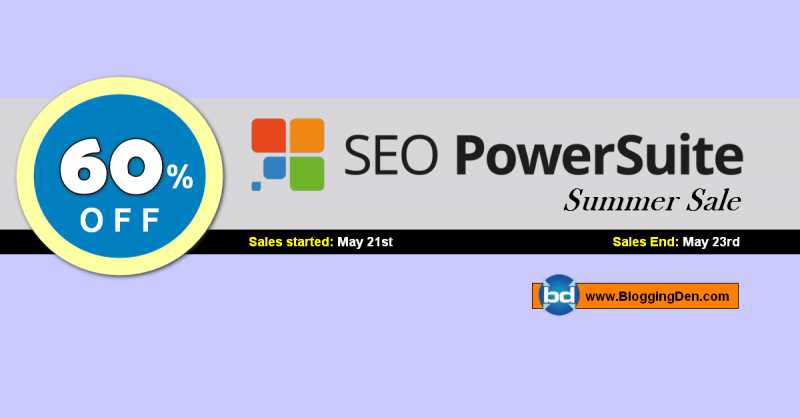 SEO PowerSuite Summer Sales 2019 + 60% OFF (Best SEO Software)