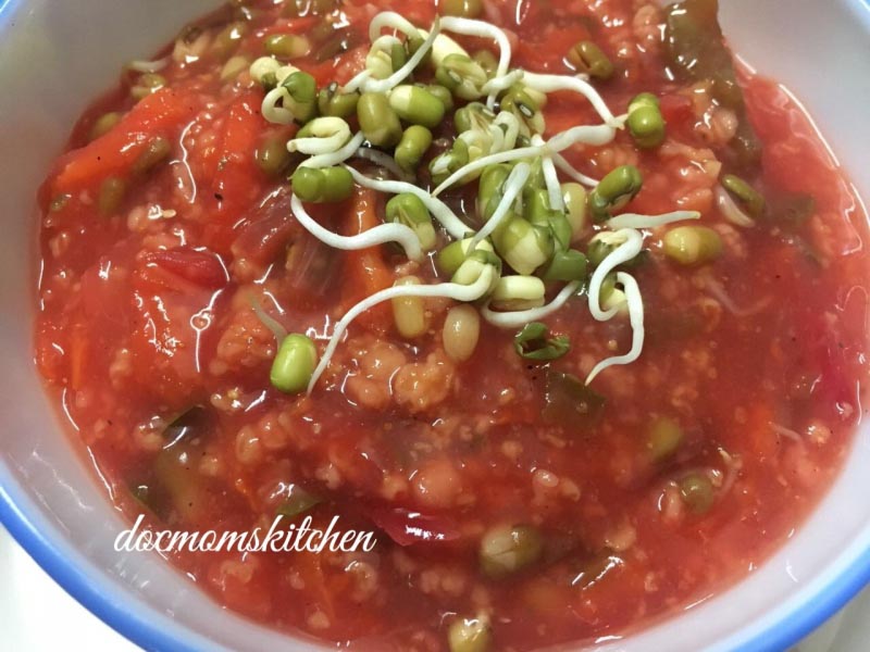 SOUPY OATS WITH SPROUTS