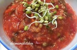 soupy oats with sprouts